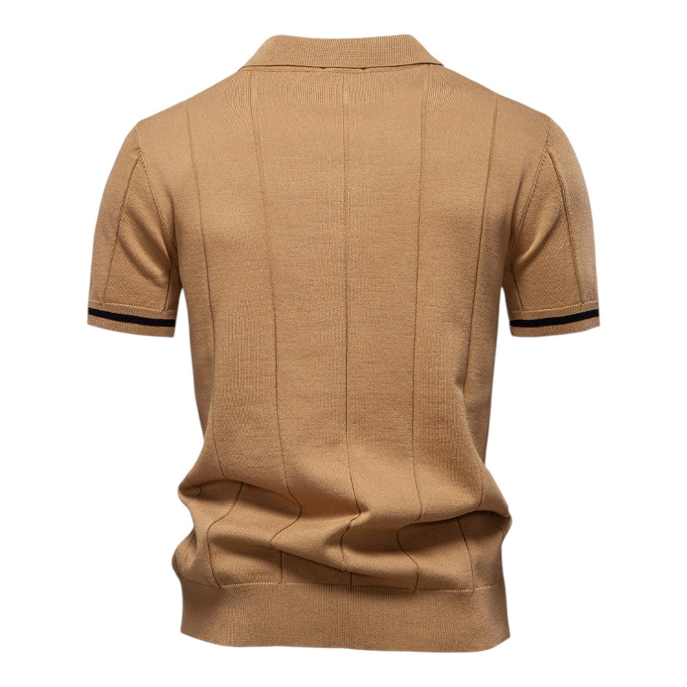 EROS | Edles Polo-Shirt mit vertikaler Textur