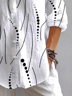 Liselot Artistieke Blouse — Grafisch & Luchtig